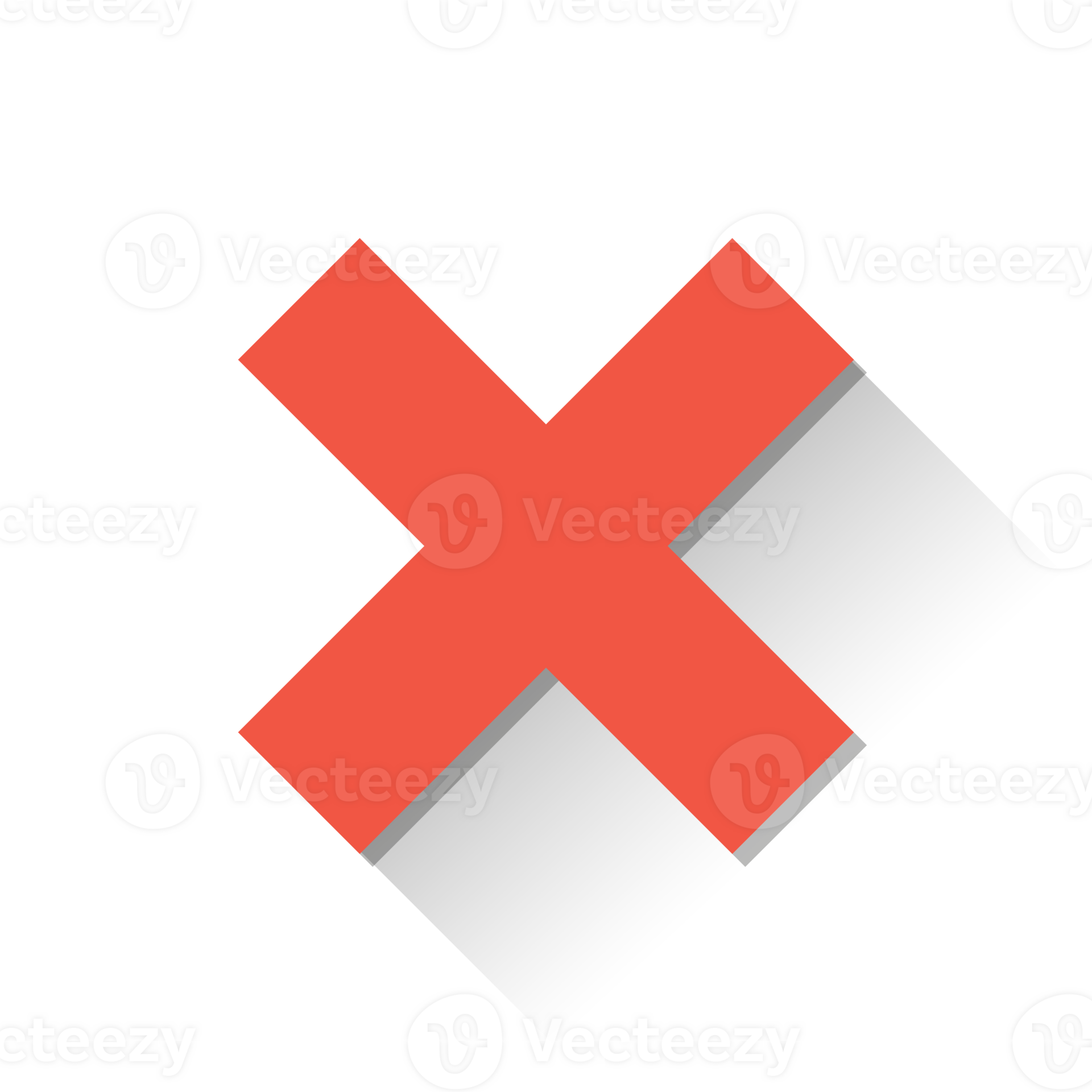 Simple check mark with red cross 35858603 png