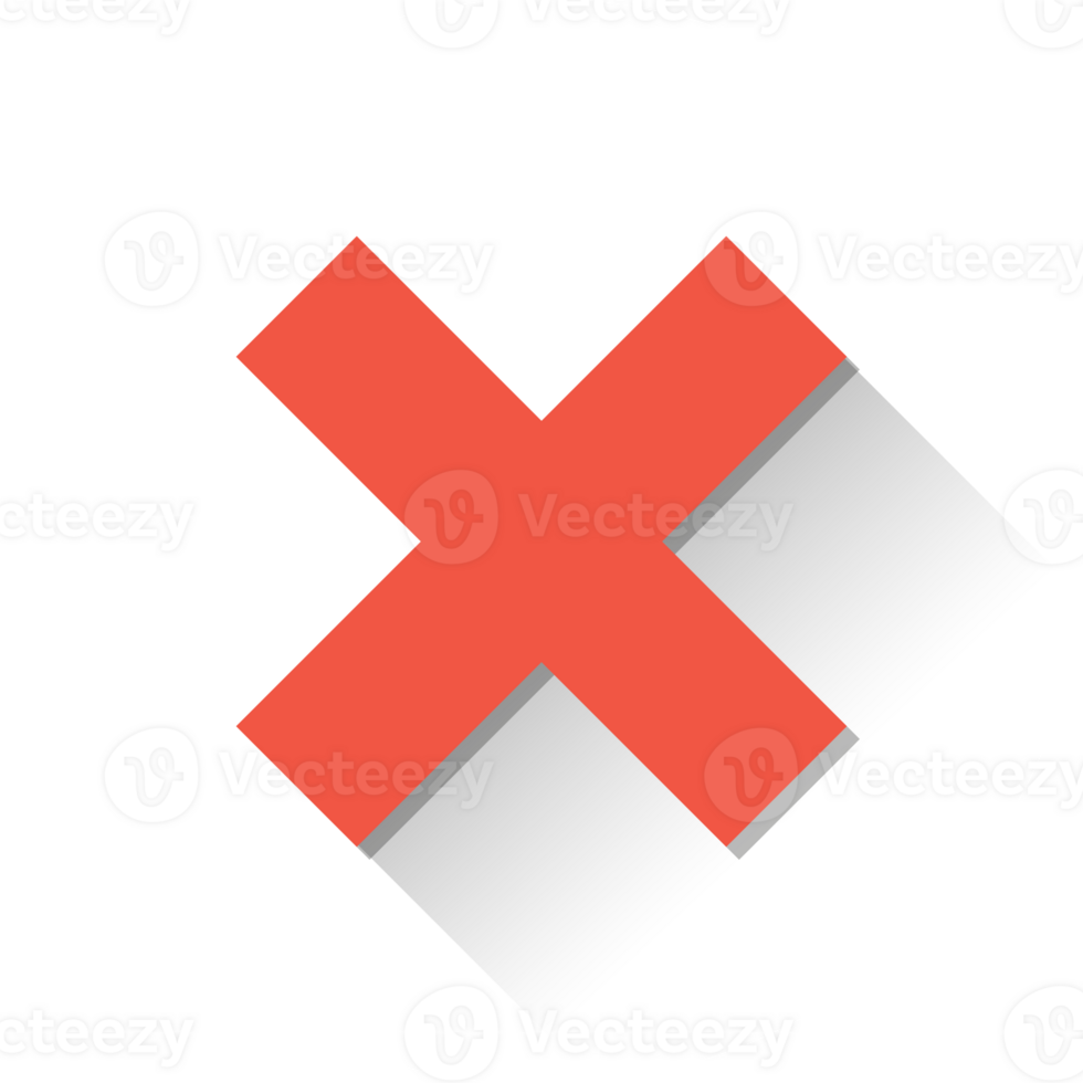 Simple check mark with red cross png