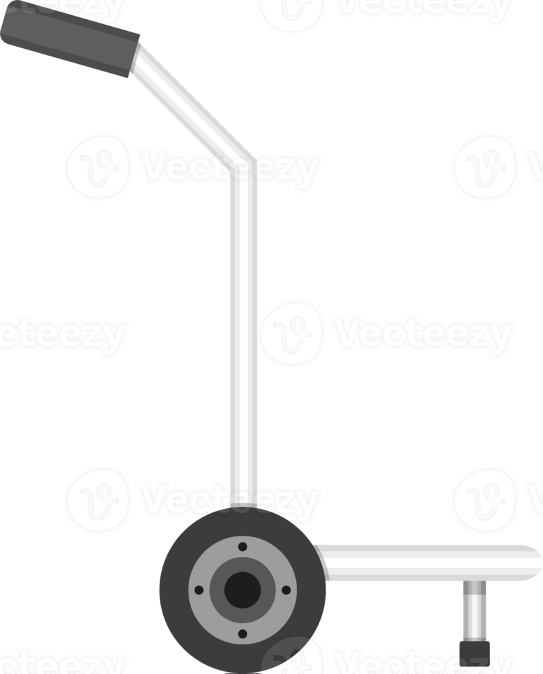 Metallic hand truck, delivery dolly png
