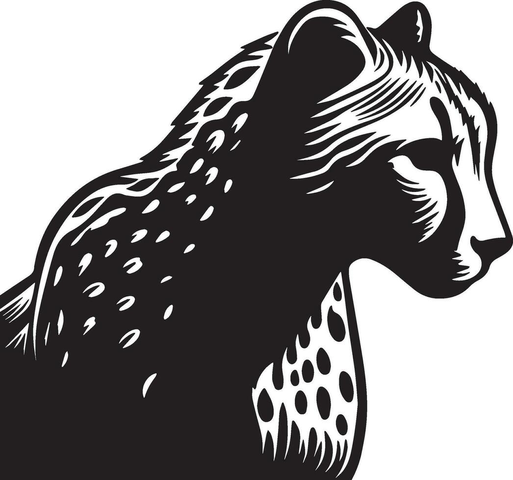 leopardo bosquejo dibujo. vector