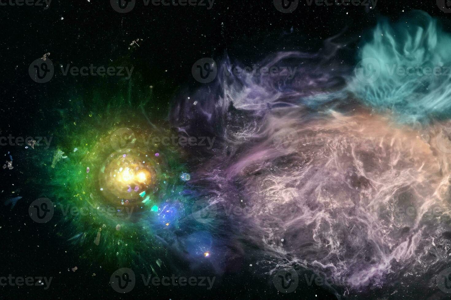 Star space with nebula hi res background photo