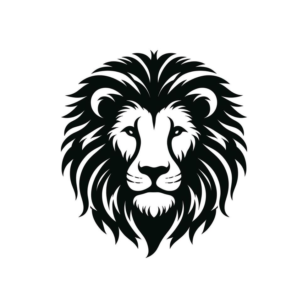 Lion Head Icon in Vector, Illustration on Isolated Background with EPS Format vector