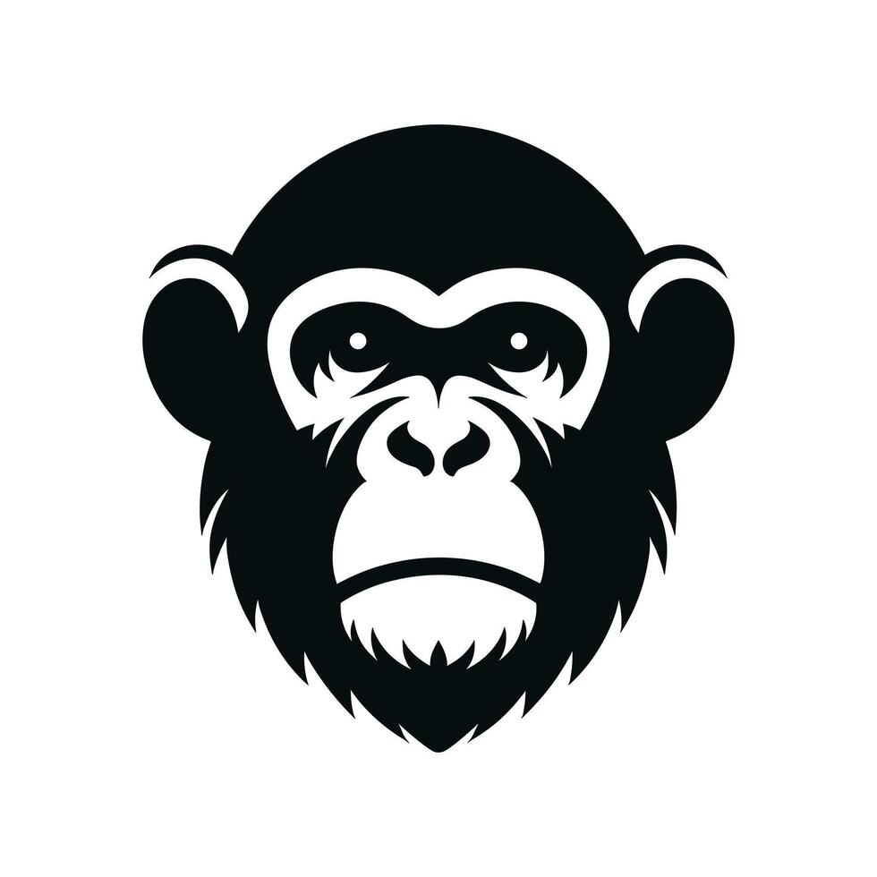 chimpancé silueta, artístico vector representación