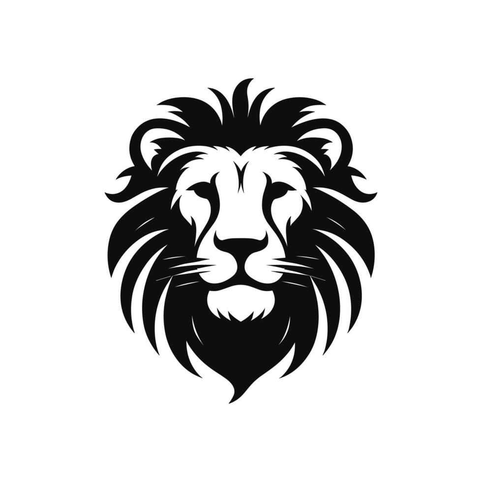 Lion Head Icon in Vector, Illustration on Isolated Background with EPS Format vector
