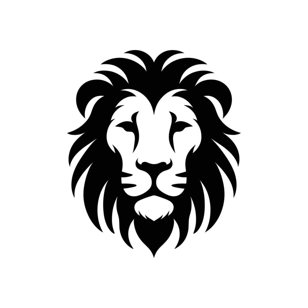 Lion Head Icon in Vector, Illustration on Isolated Background with EPS Format vector