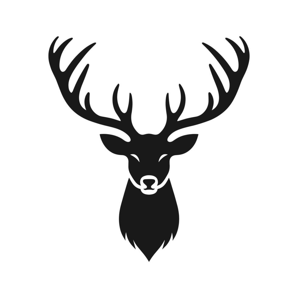 Vector Illustration of Deer Head Design Iconic Wildlife on a White Background