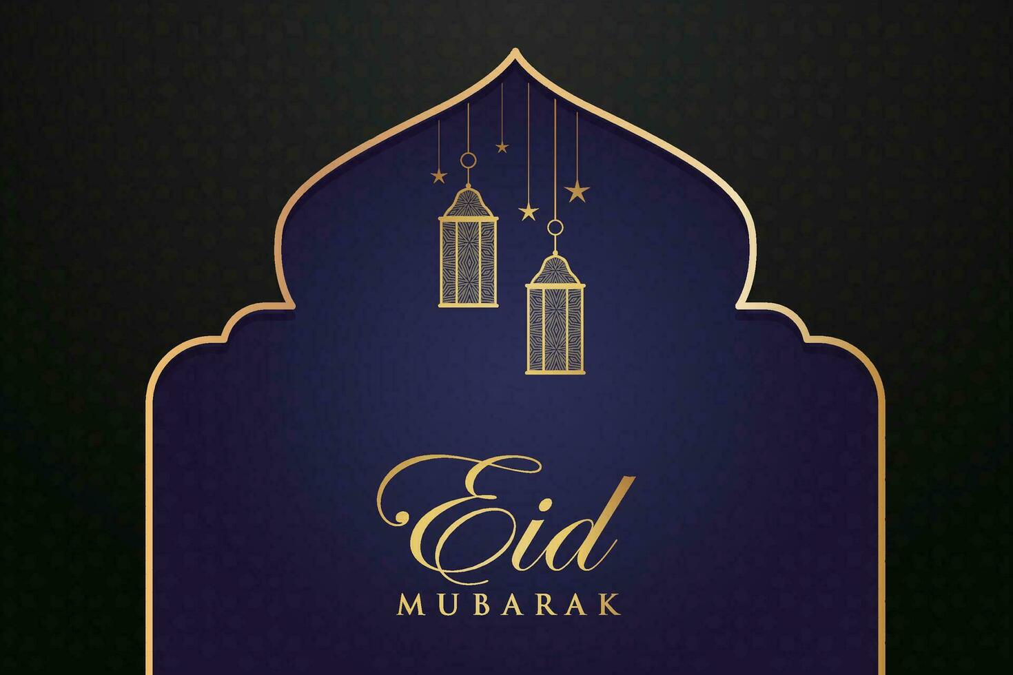 Ramadán eid Mubarak saludo tarjeta con mezquita silueta gratis vector ilustración