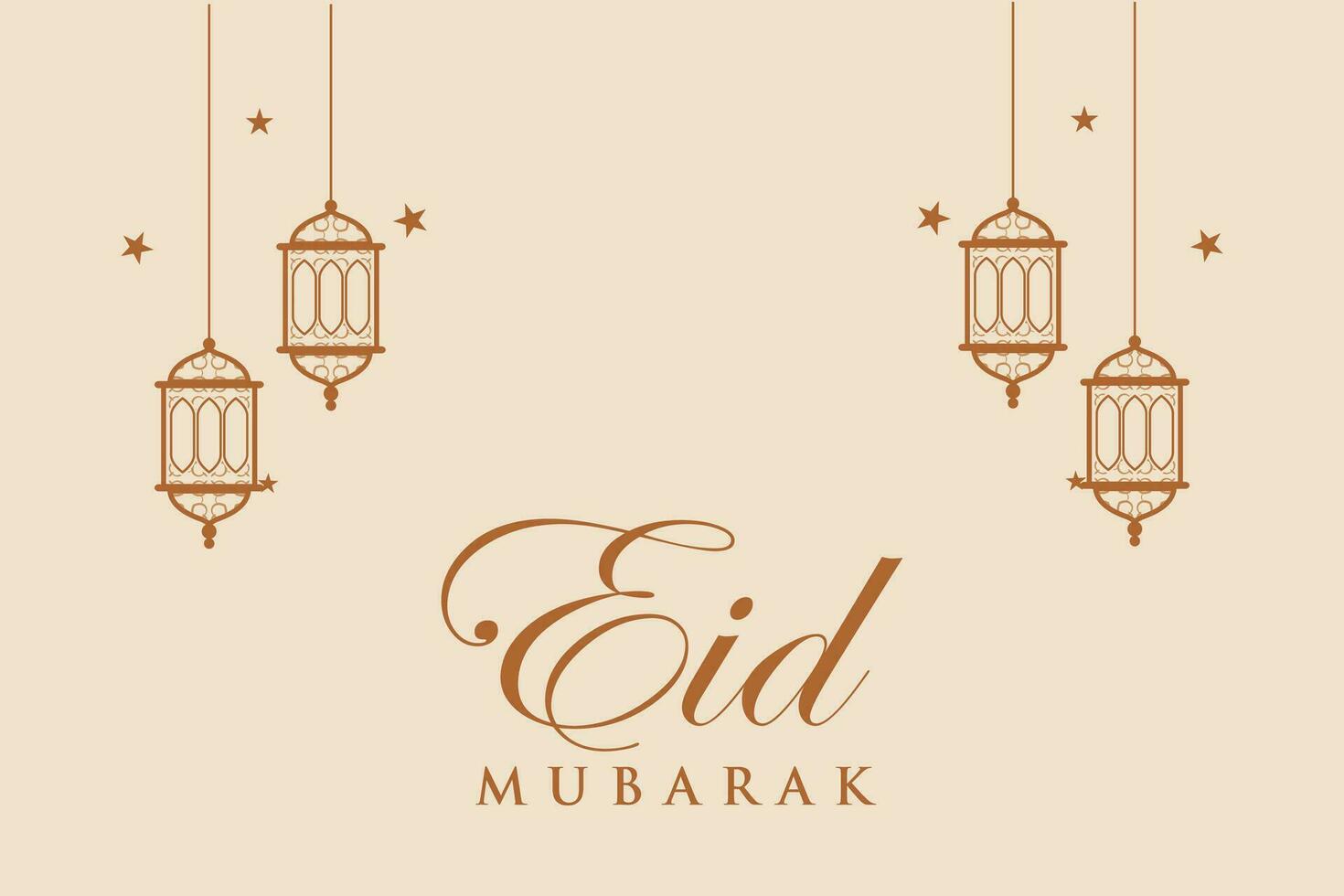 eid al-fitr Mubarak saludo tarjeta con mezquita y Arábica texto vector