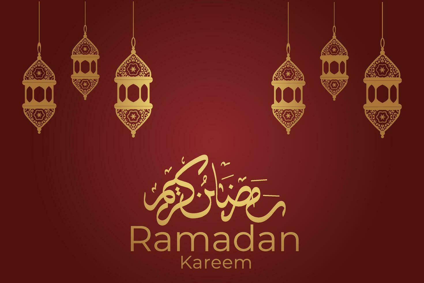 ramadan kareem greeting card with arabic calligraphy ramadan kareem vector