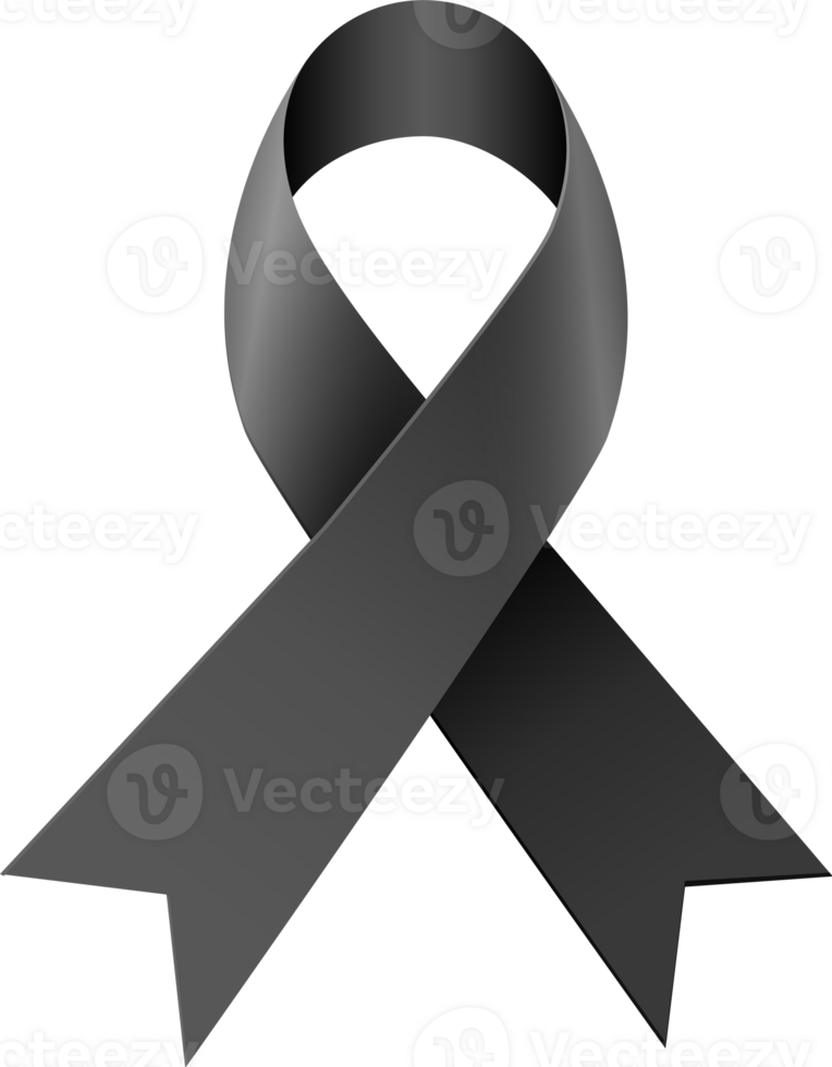 Black awareness ribbon png