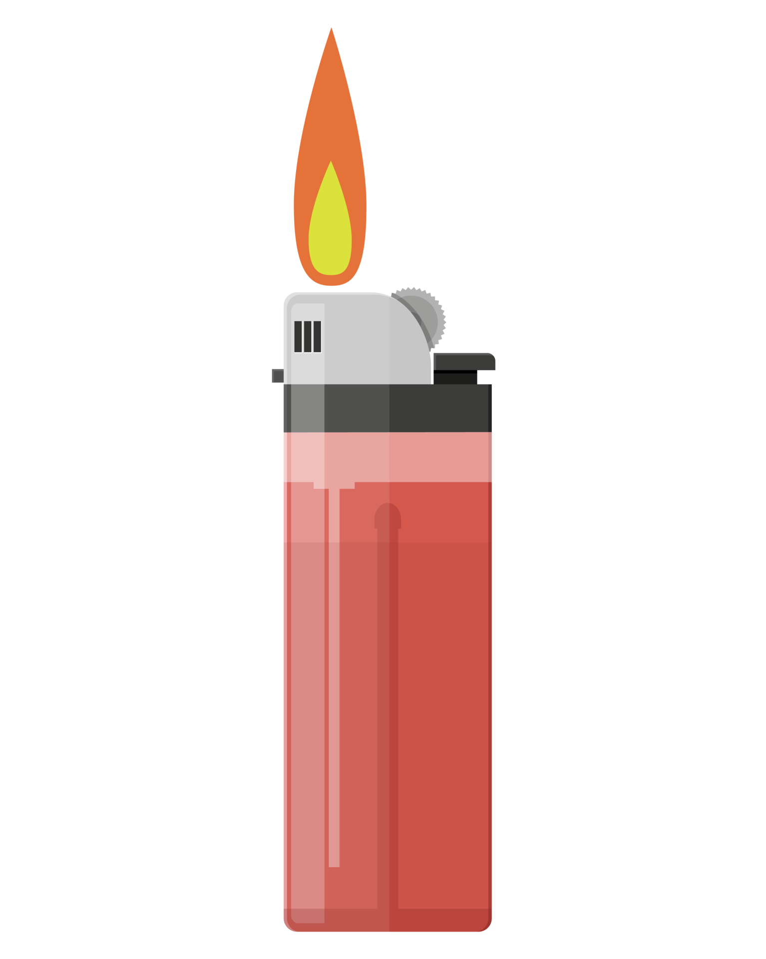 Red pocket lighter with fire 35860928 PNG