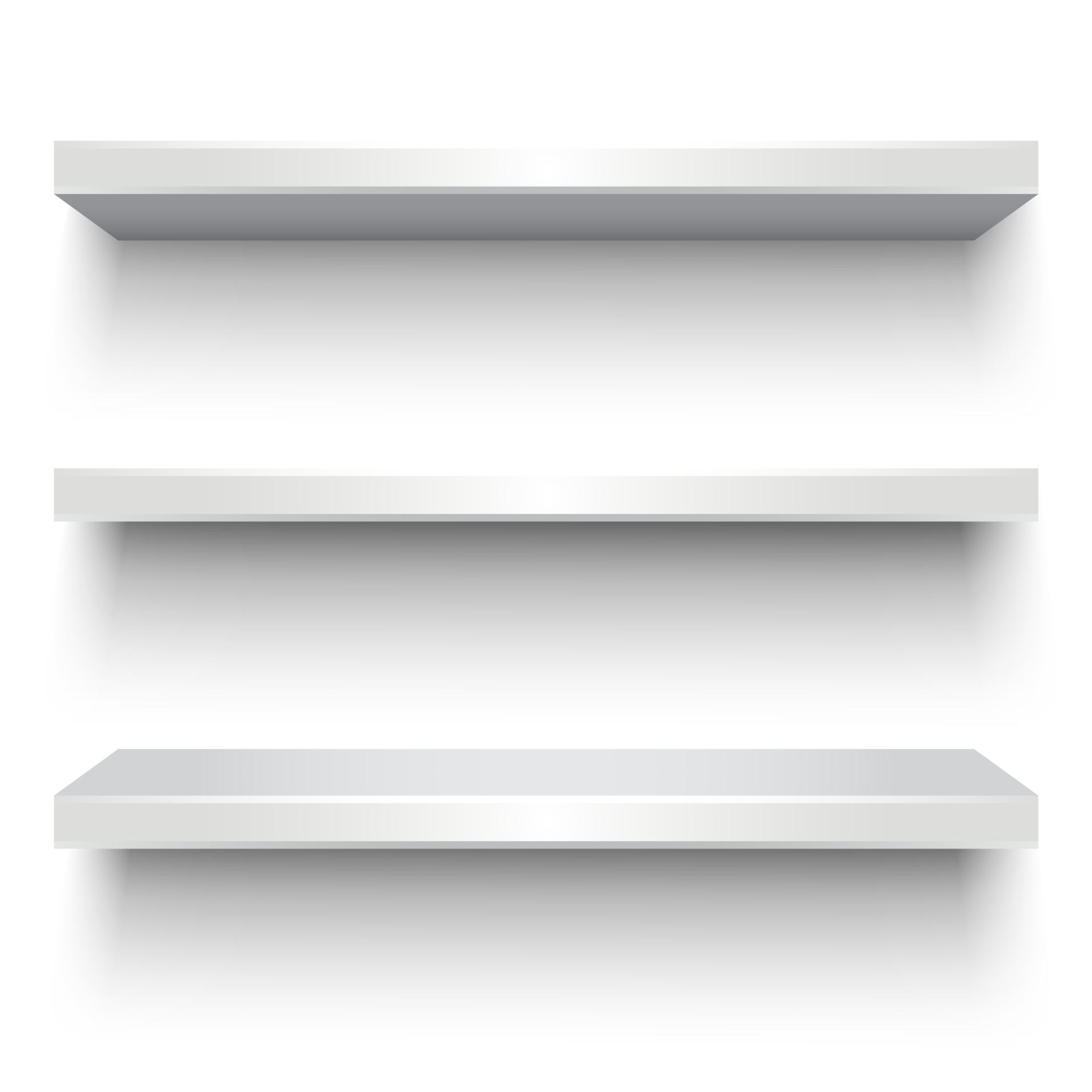 Empty white shelves 35860930 PNG