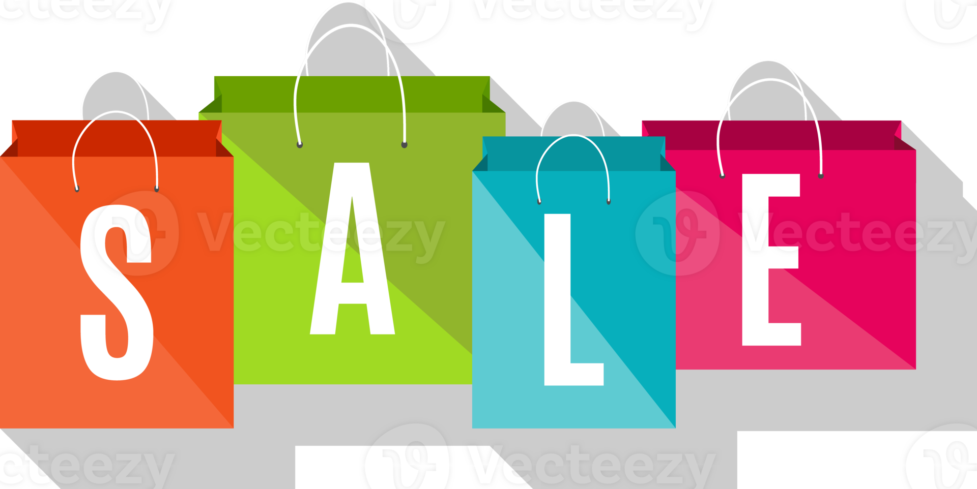 Vector colorful shopping bags png