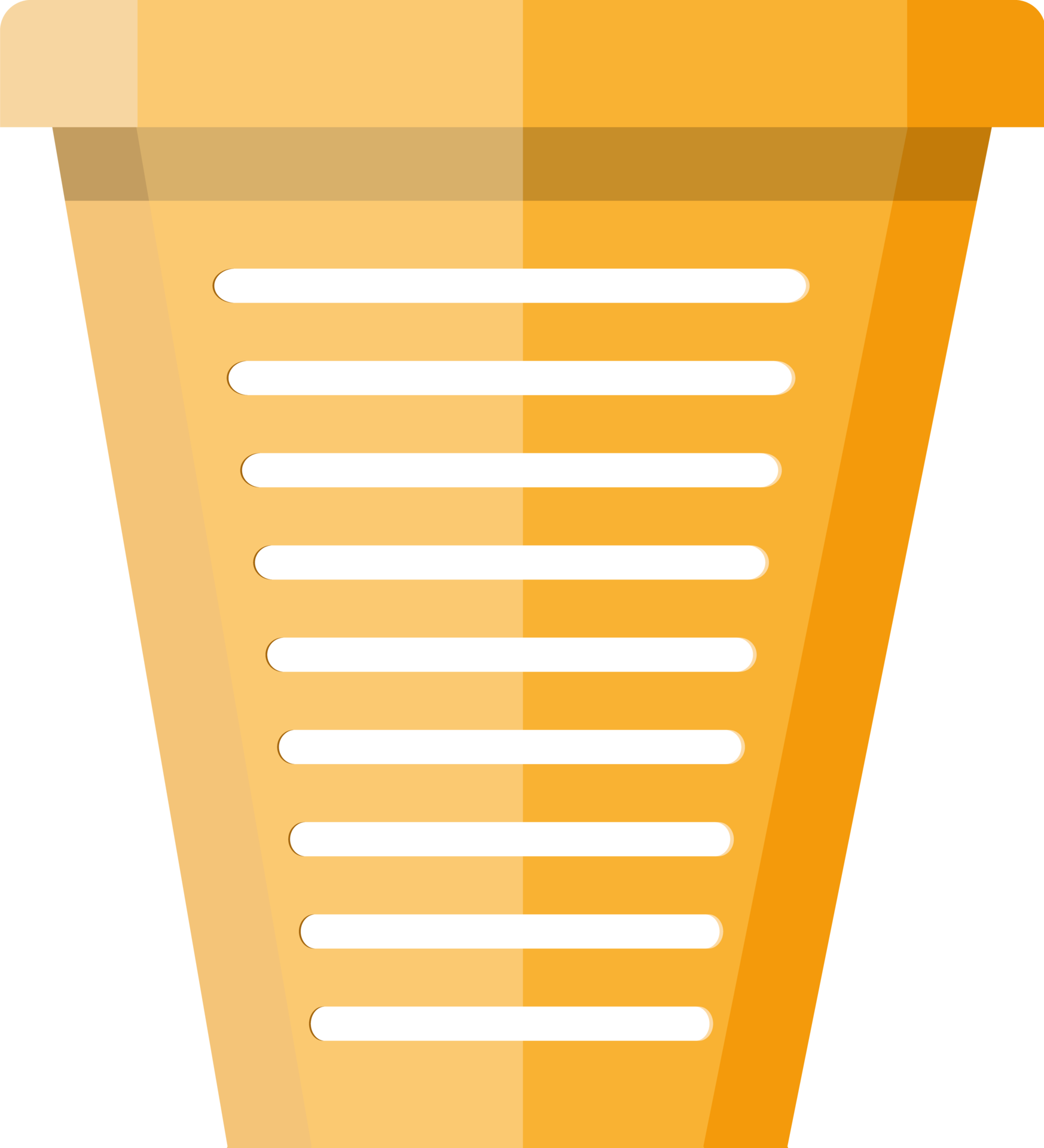 Office empty trash recycle bin for garbage 35861057 PNG