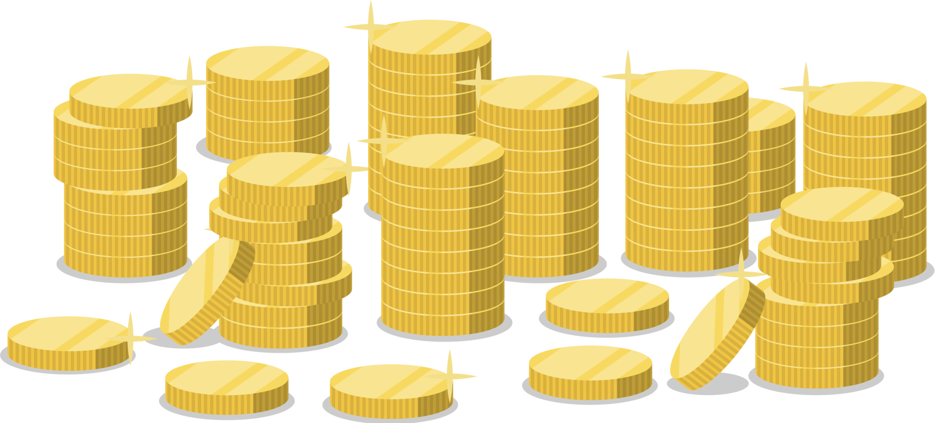 Stacks of gold coins 35861084 png