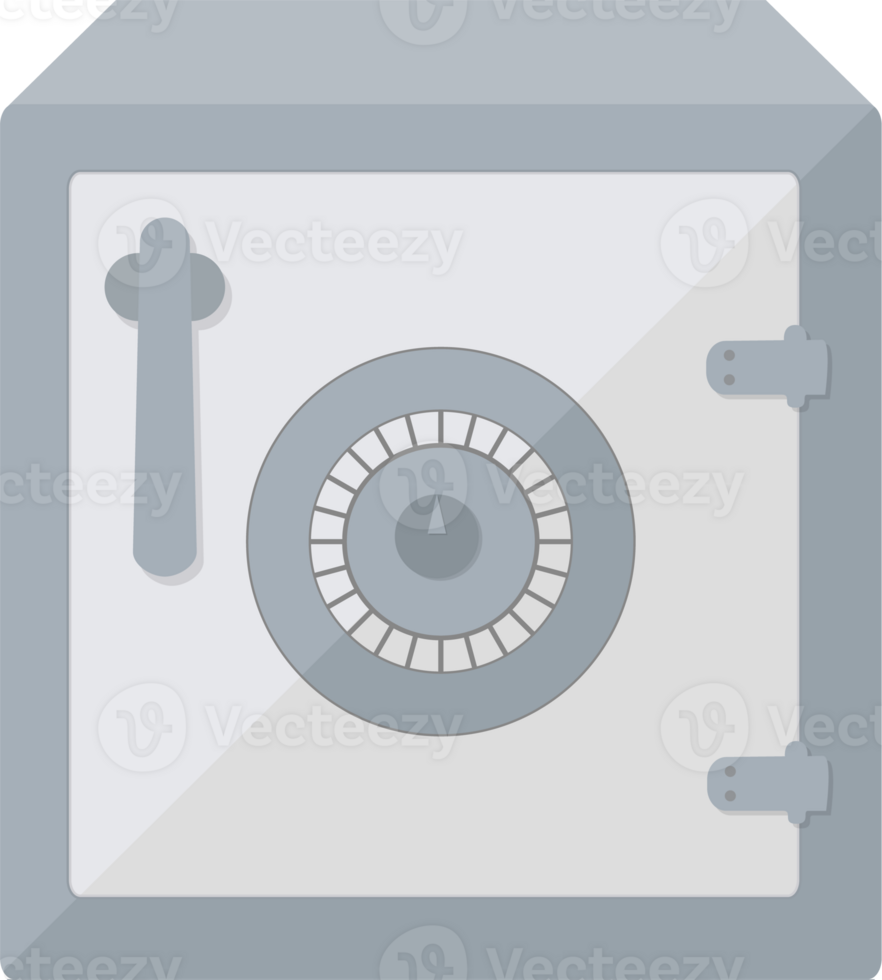 Small closed steel safe box png