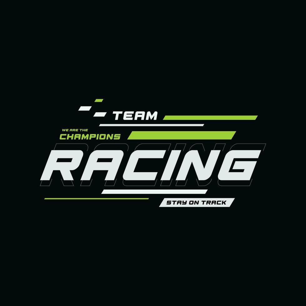 Racing graphic t-shirt and apparel design vector