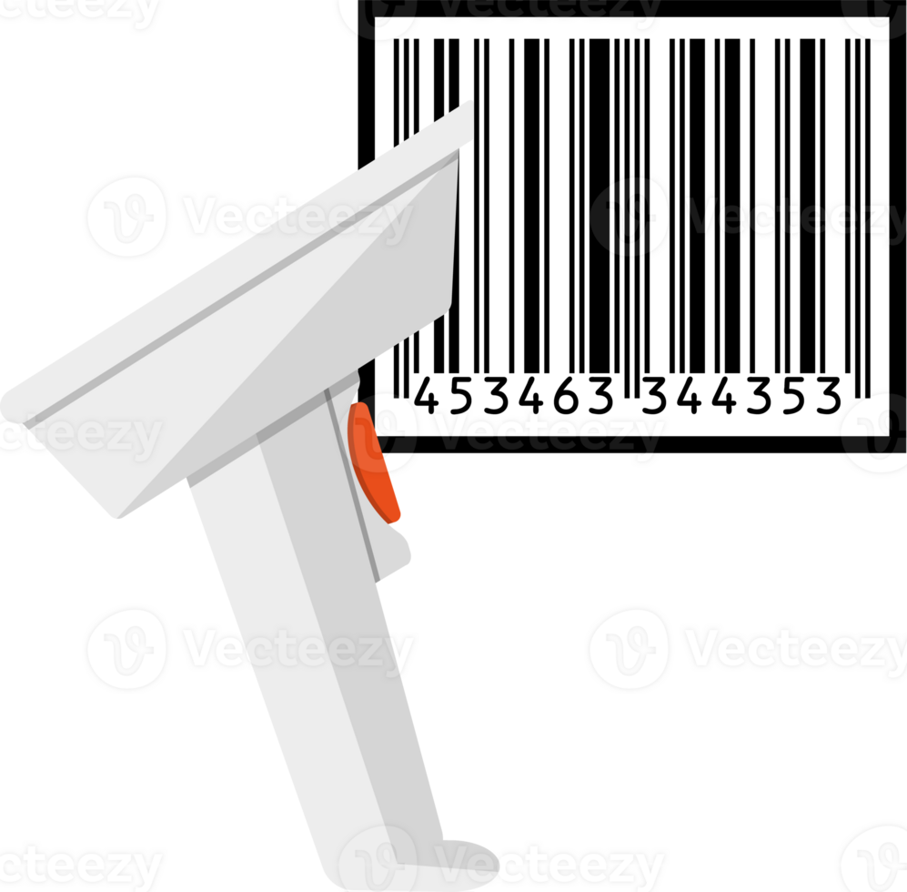 Barcode scanner and black bar code png