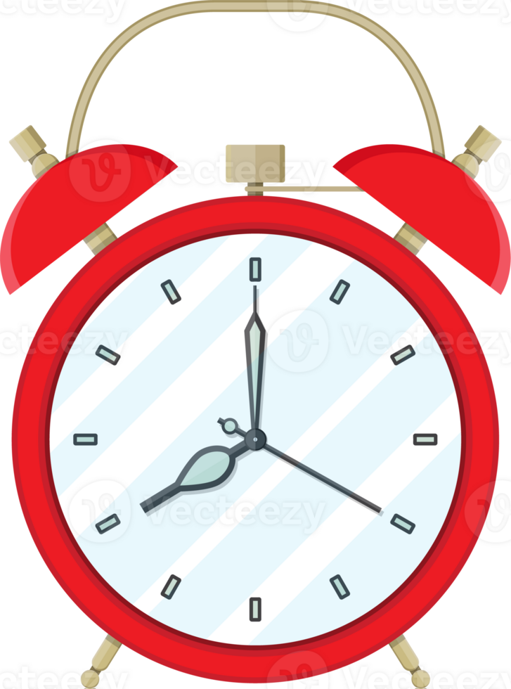 Red alarm clock png