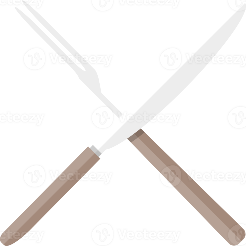 Crossed knife and fork png