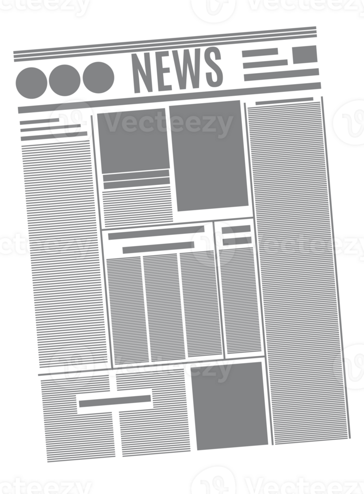 Modern white newspaper png