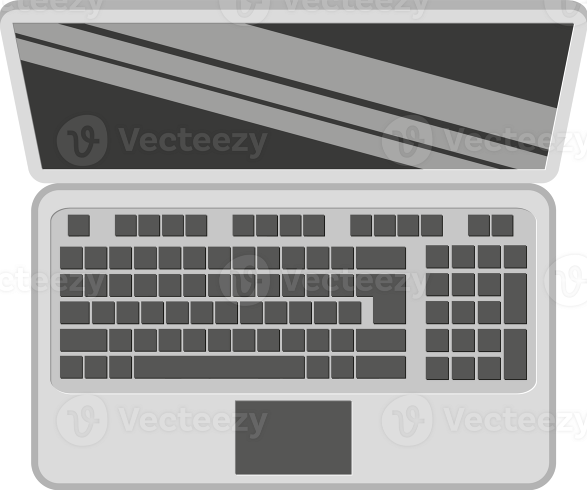 Opened laptop notebook computer png