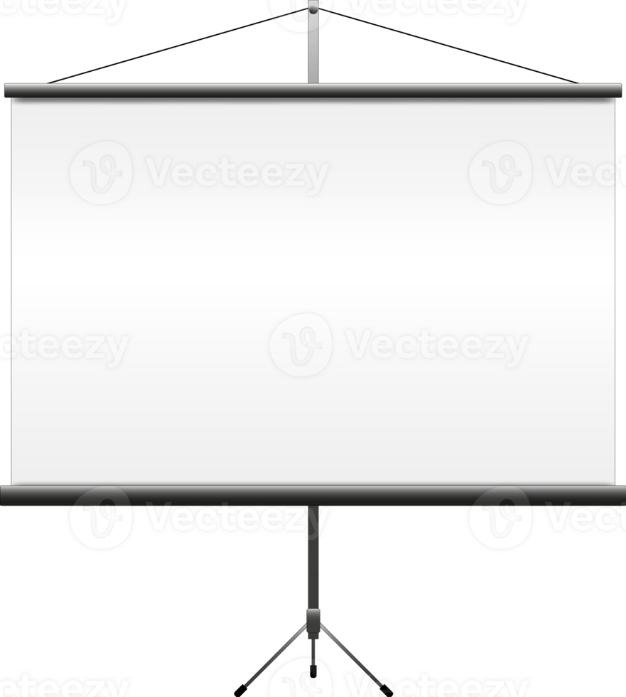 Projector screen black realistic png