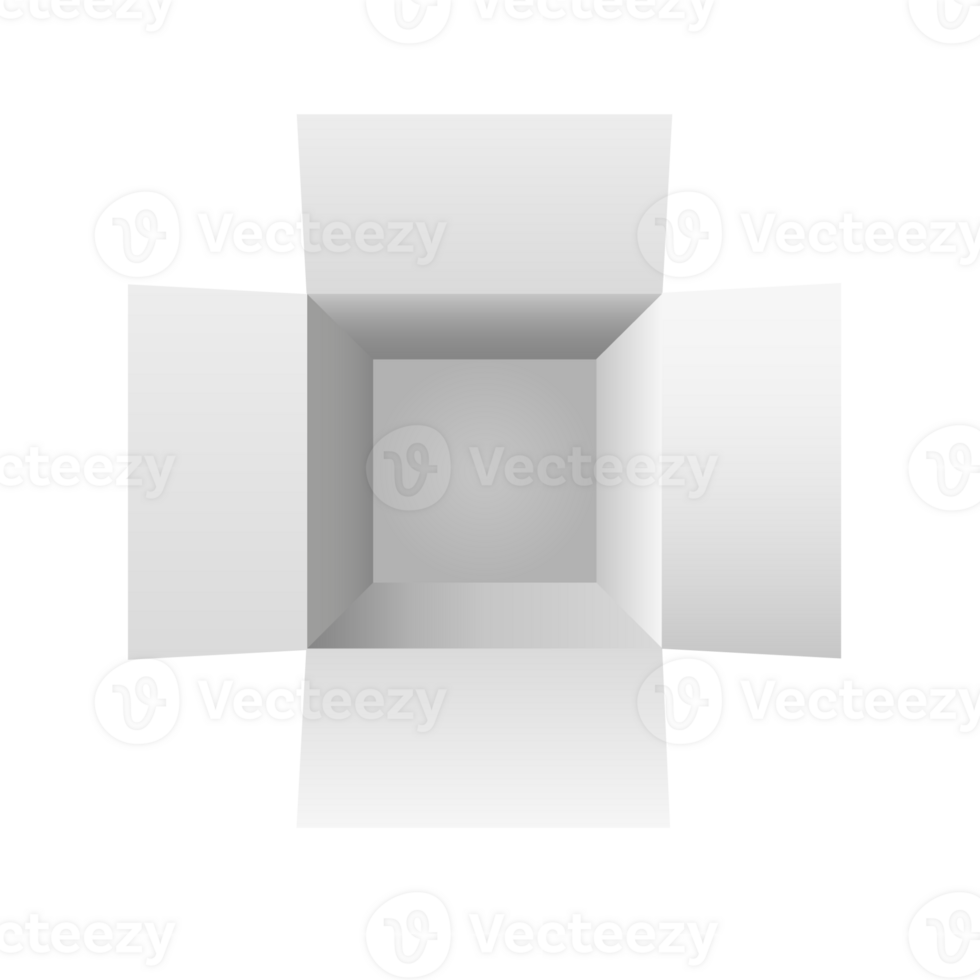 Opened white box png