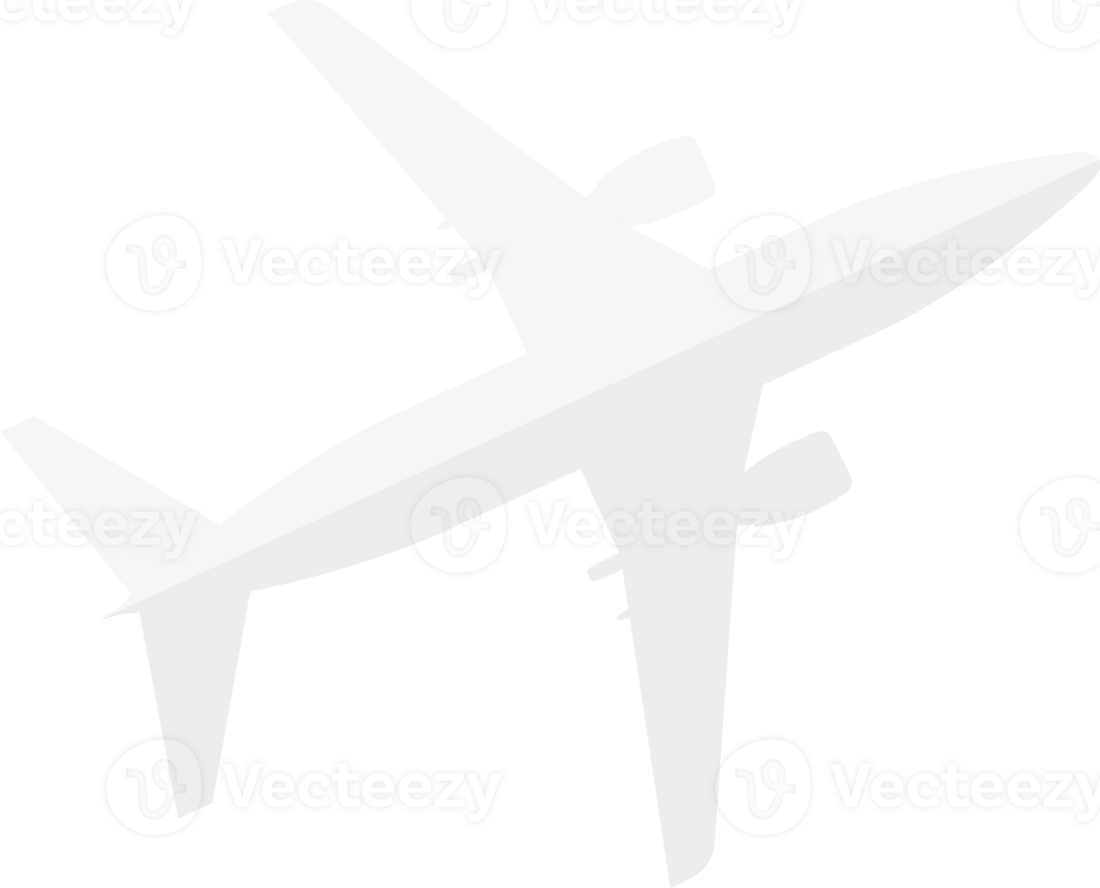 Abstract white plane icon png