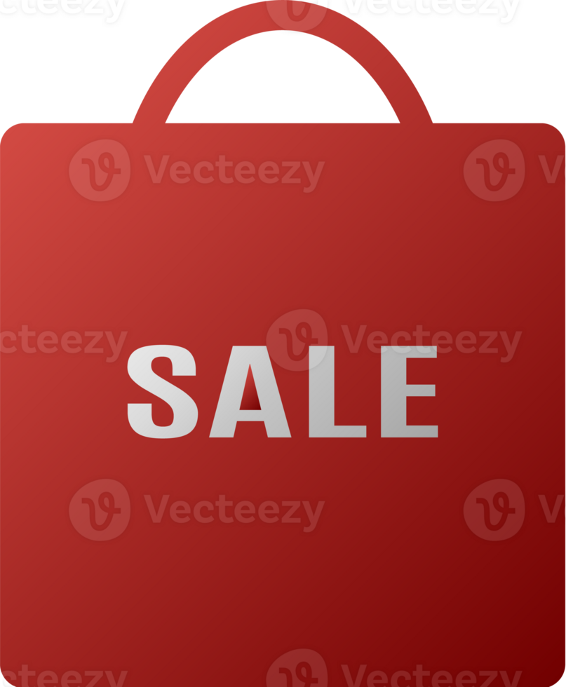 Red bag with sale text png