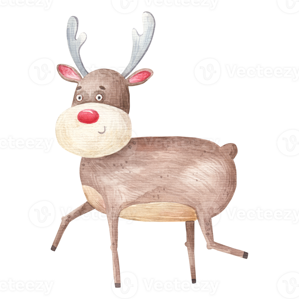 watercolor christmas illustration on isolated background. Happy new year png