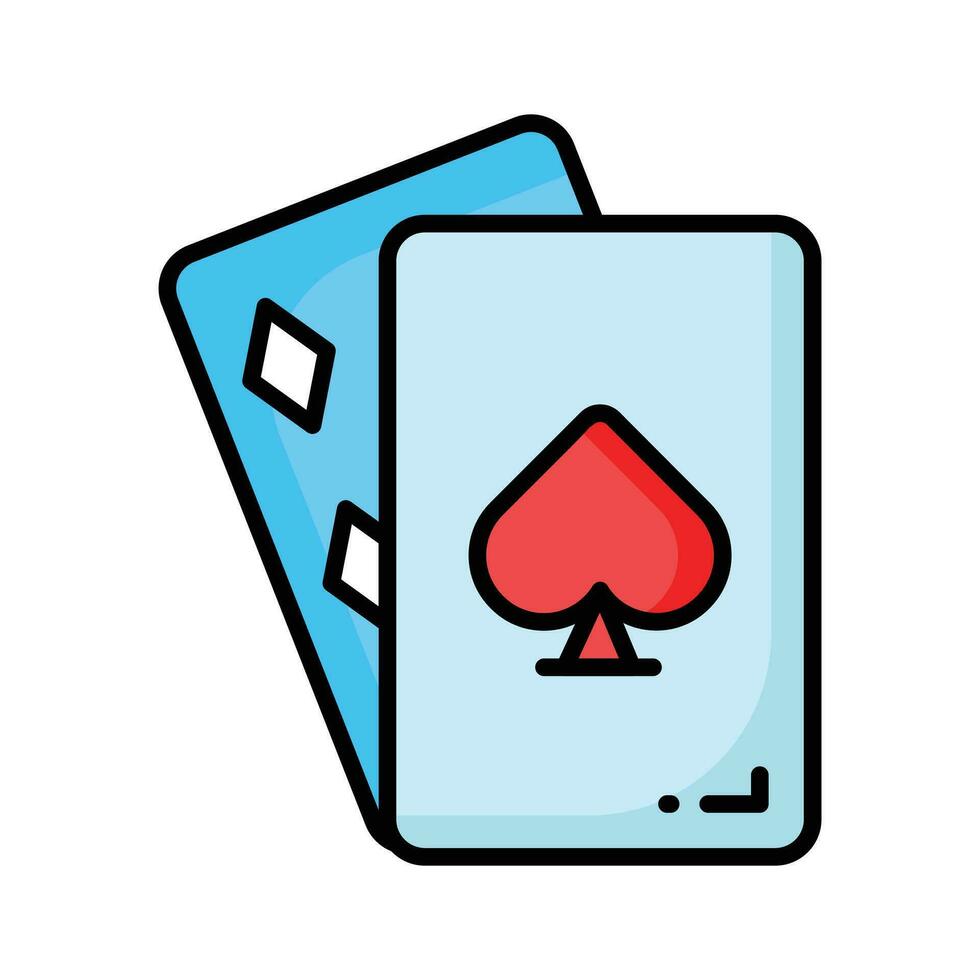 Check this beautifully designed icon of playing cards in trendy style vector