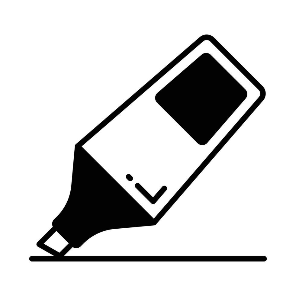 Check this creatively designed icon of highlighter, stationery item vector