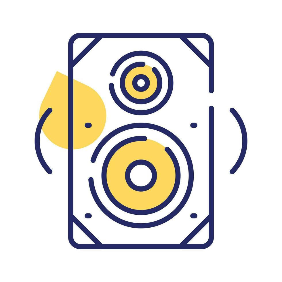 Audio speaker vector design in in trendy style, isolated on white background