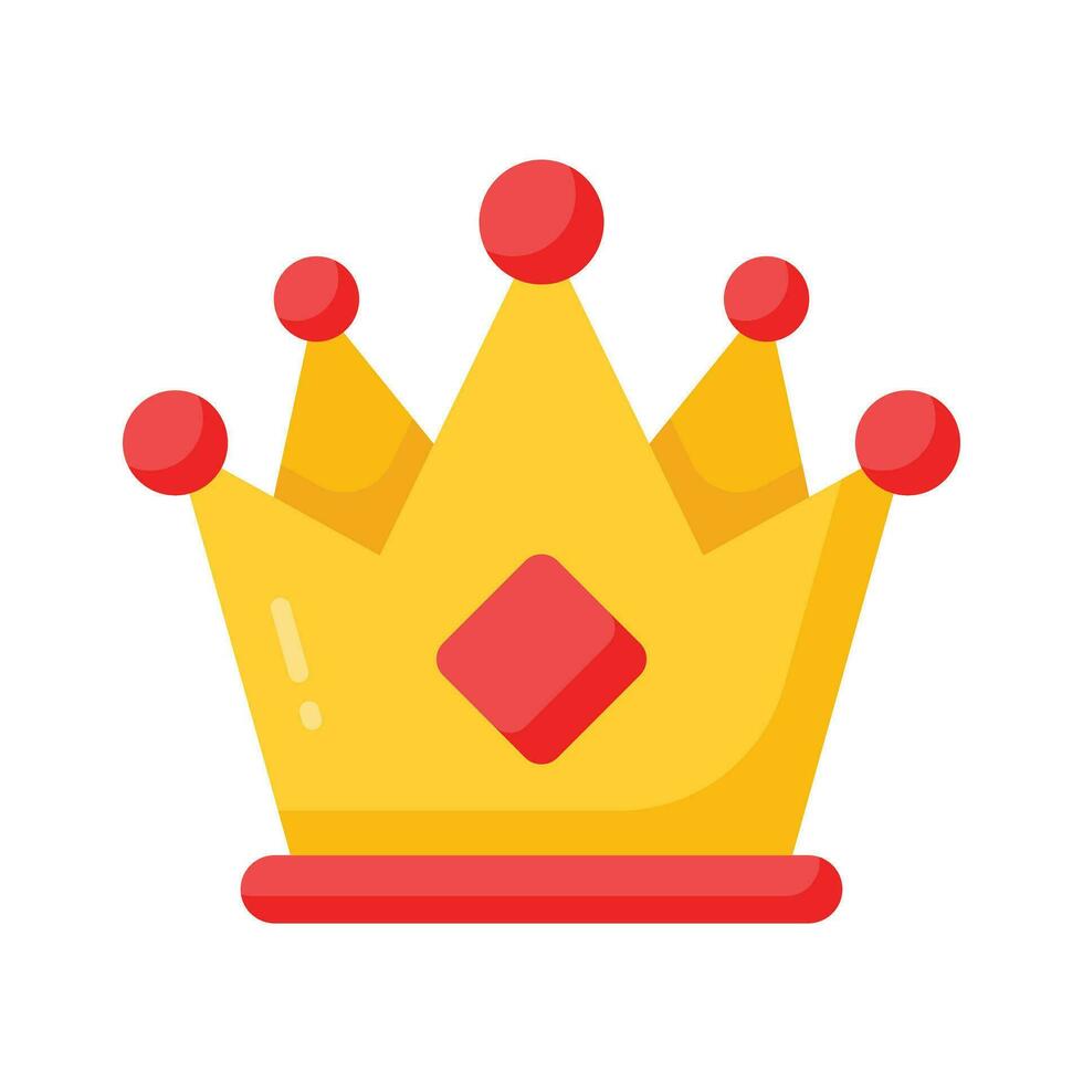 Trendy icon of crown isolated on white background vector