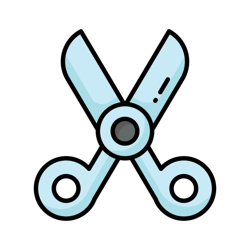 Creatively designed icon of scissors in trendy style, ready to use vector