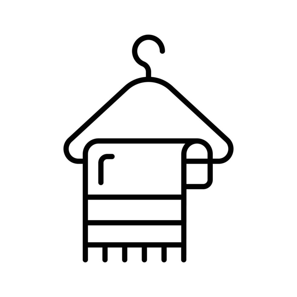 Get your hands on this hanging towel icon design, vector of cleaning towel