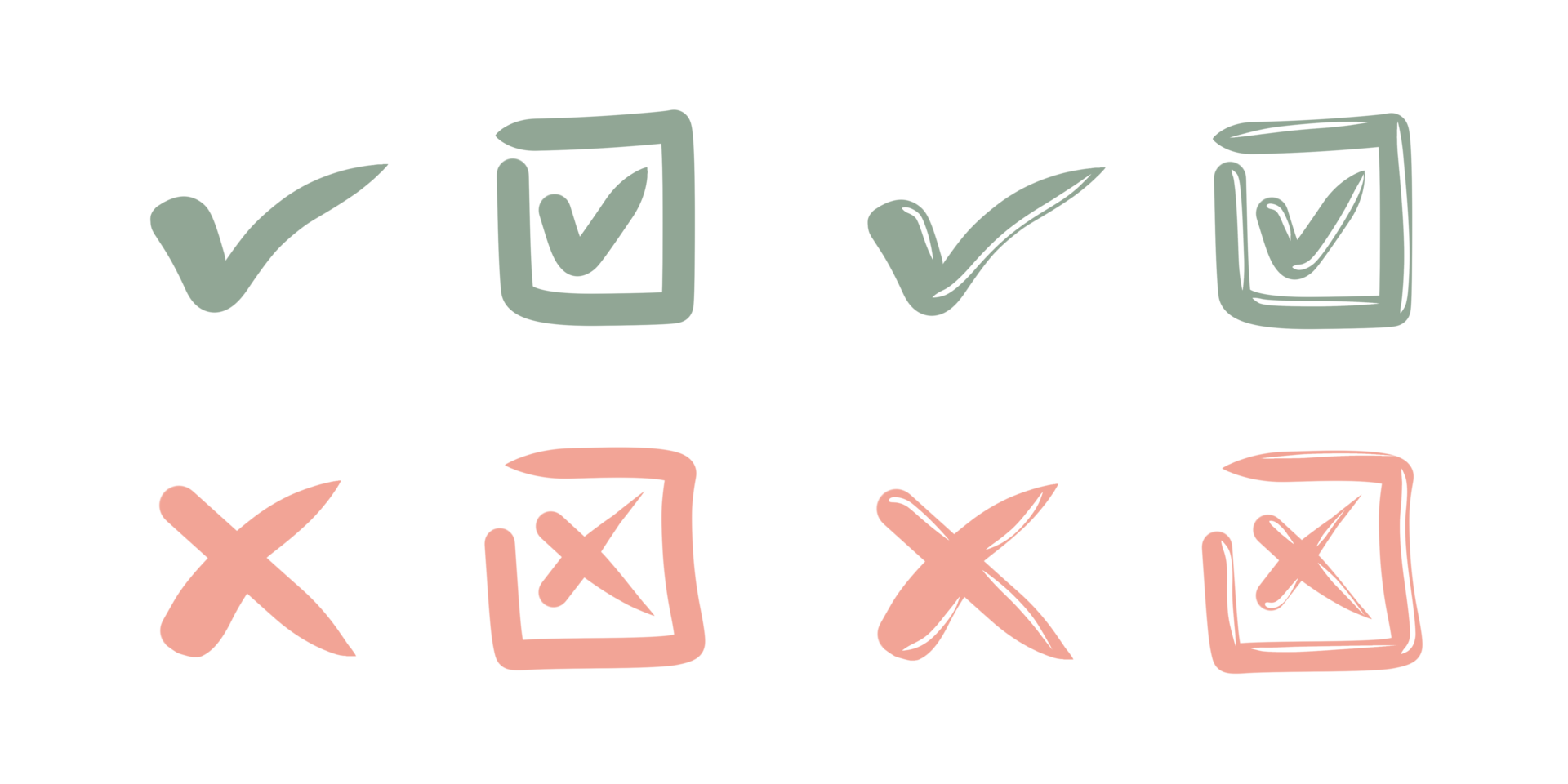 pastel symbol right and wrong png