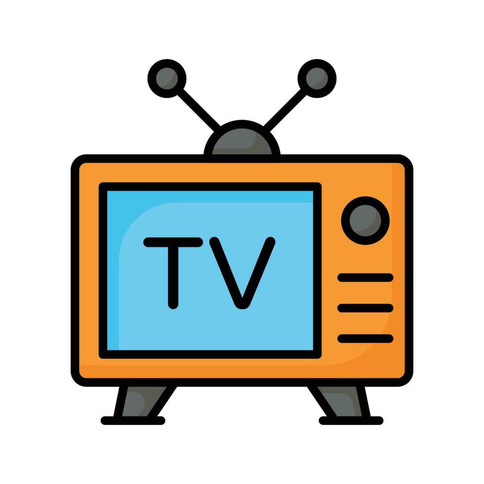 Modern vector of television, vintage tv icon in editable style