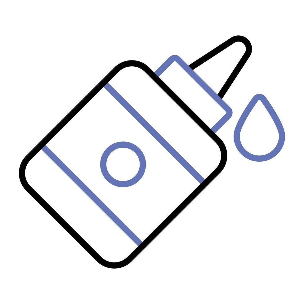 Grab this amazing icon of glue bottle, vector of sticky stationery item in modern style