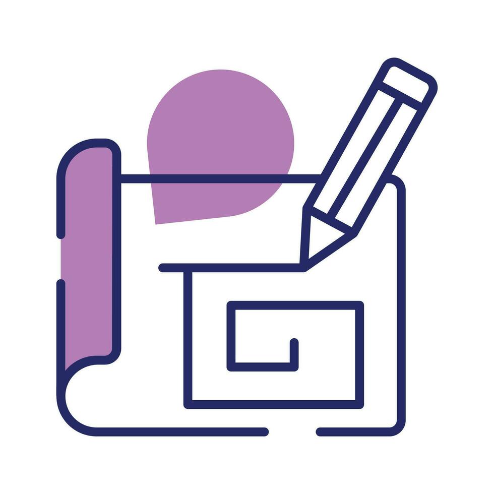 An amazing icon of architectural plan, trendy icon of house blueprint vector