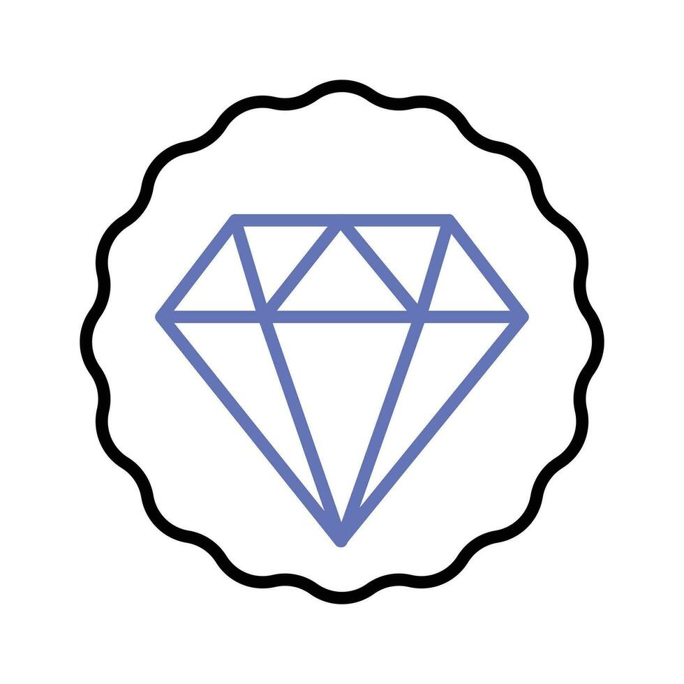 Diamond inside badge showing concept of best quality vector design, premium quality icon