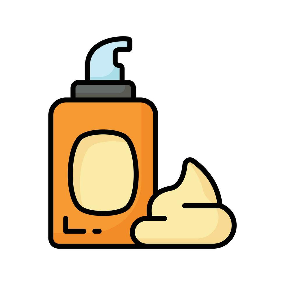 Shaving foam for smooth skin, shaving foam bottle vector design