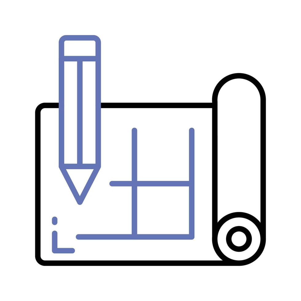 Mira a esta increíble icono de arquitectónico plan, de moda icono de casa Plano vector