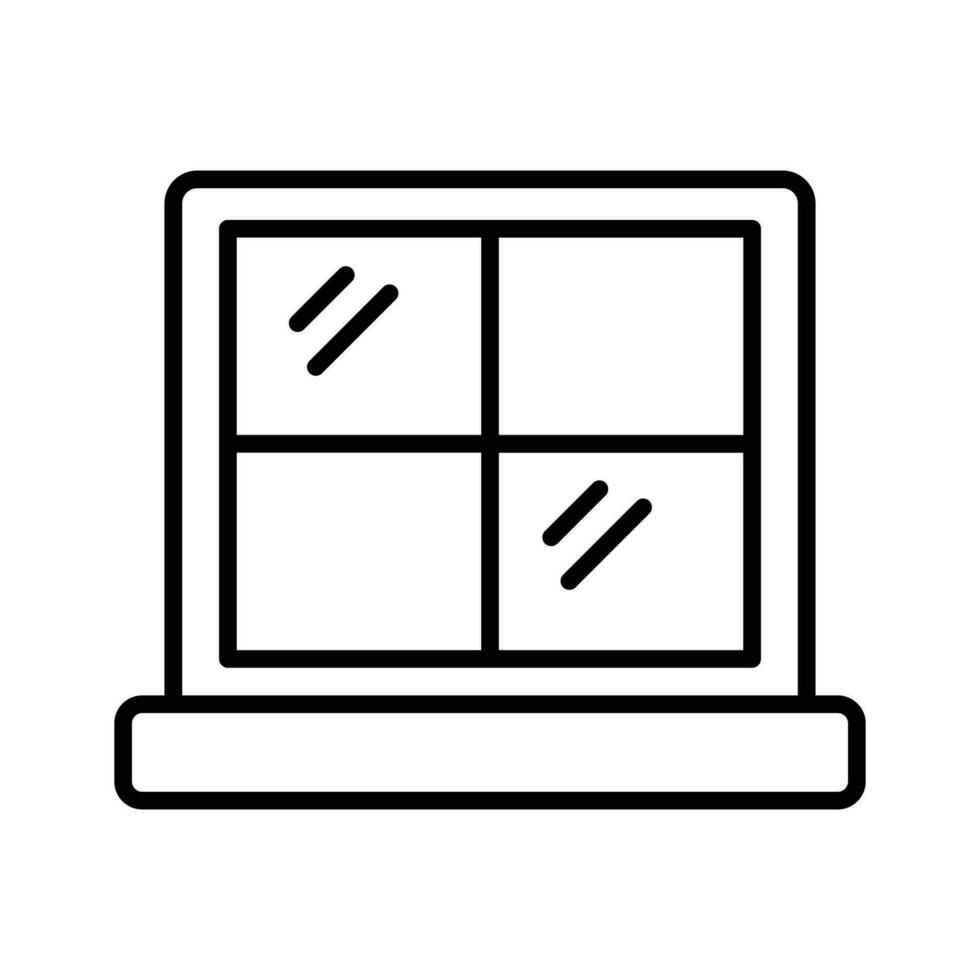 vaso ventana con diferente bloques, icono de ventana en moderno estilo vector
