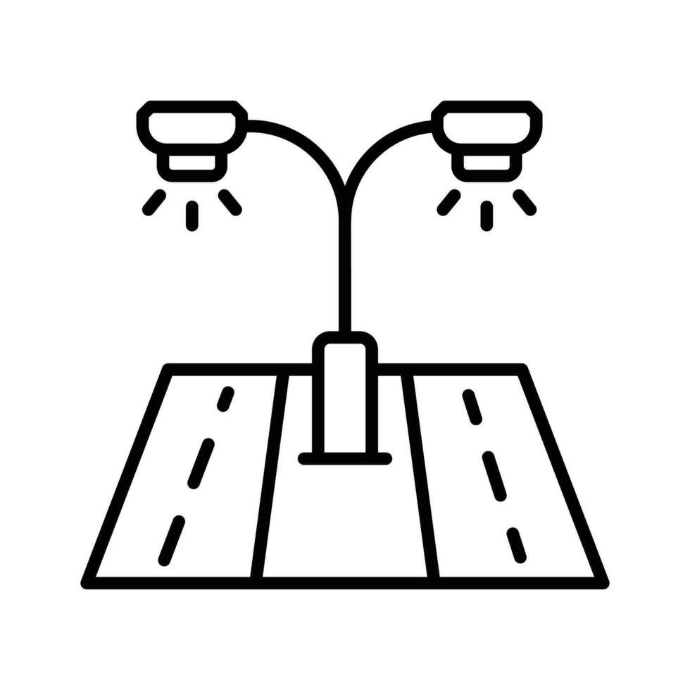 Road lights vector design, city elements icons isolated on white background
