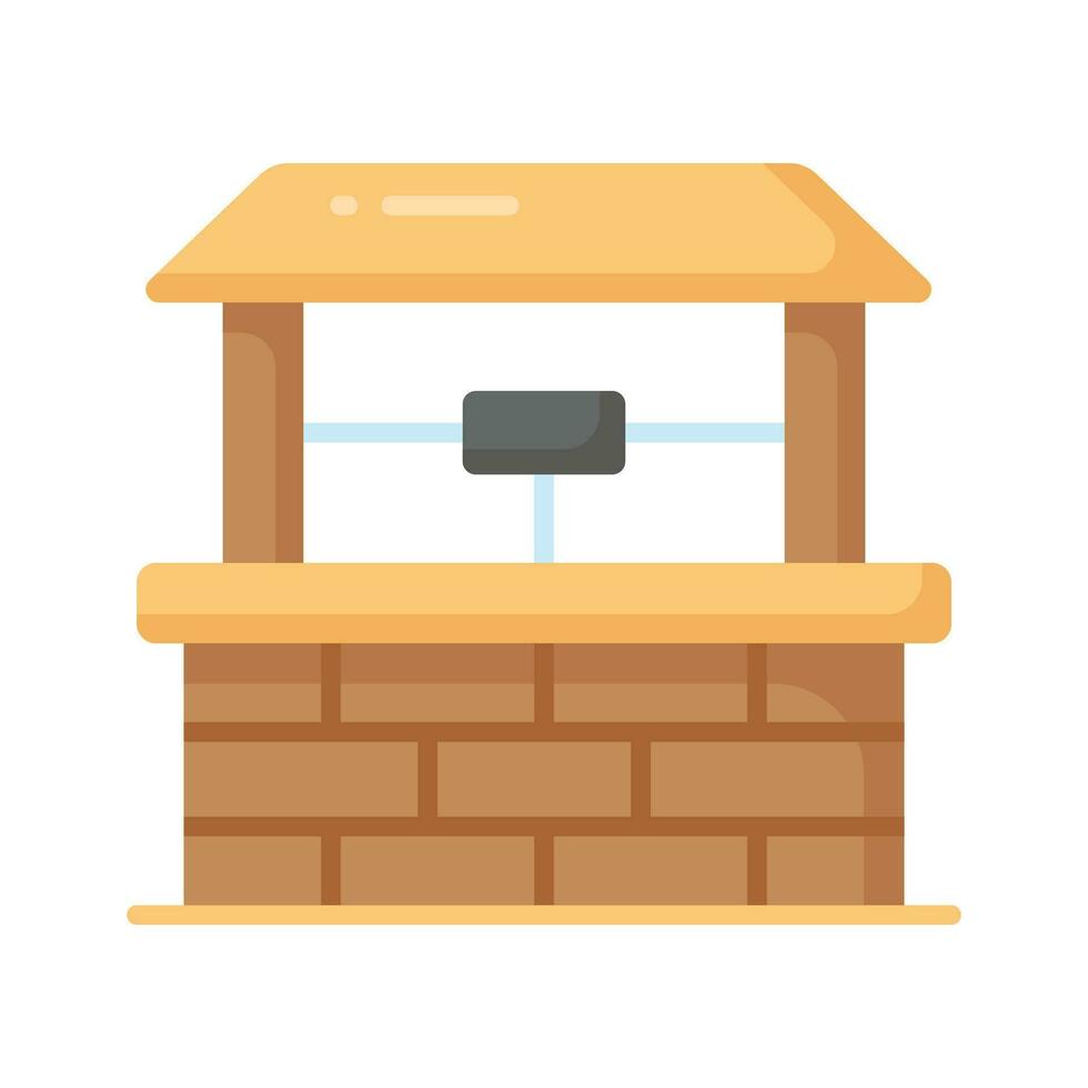 An amazing icon of water well in trendy design style vector