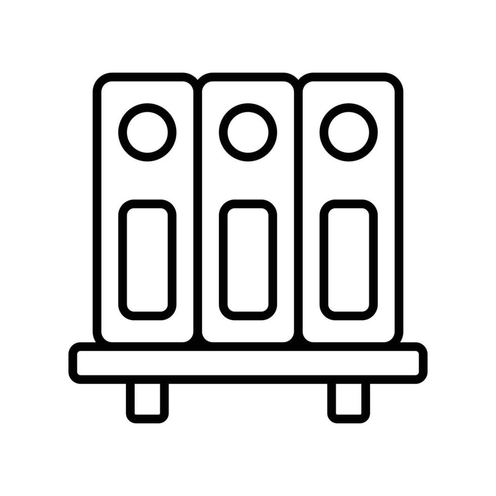 Well designed icon of file folders, premium vector of document archives, binders vector design
