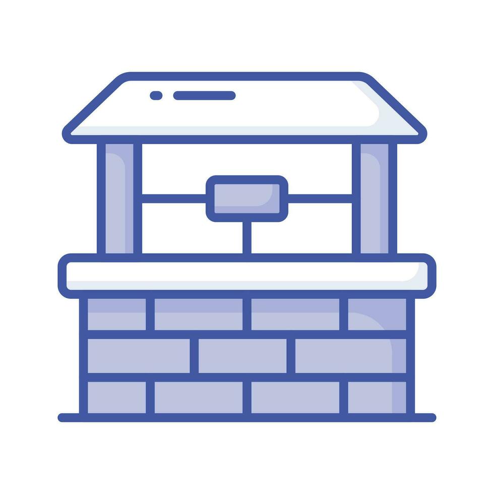 An amazing icon of water well in trendy design style vector