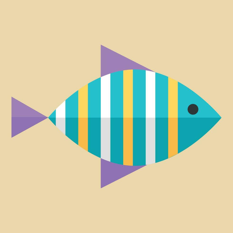 Fish flat vector illustration colorful
